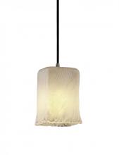 Justice Design Group GLA-8816-26-WHTW-MBLK-RIGID - Small 1-Light Pendant