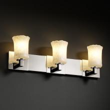 Justice Design Group GLA-8923-26-WTFR-MBLK - Modular 3-Light Bath Bar