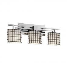 Justice Design Group WGL-8703-30-SWCB-NCKL - Aero 3-Light Bath Bar