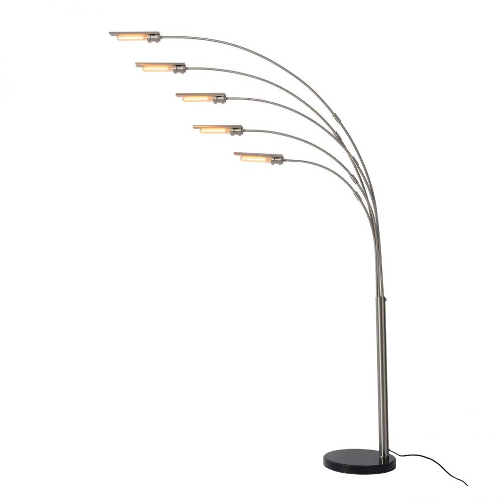 Newport 5 Arc Lamp Satin Nickel