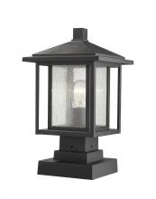  554PHMS-SQPM-BK - 1 Light Outdoor Pier Mounted Fixture