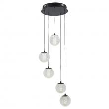 Trans Globe MDN-1635 BK - SunBurst 5 - Light Cascade LED Pendant