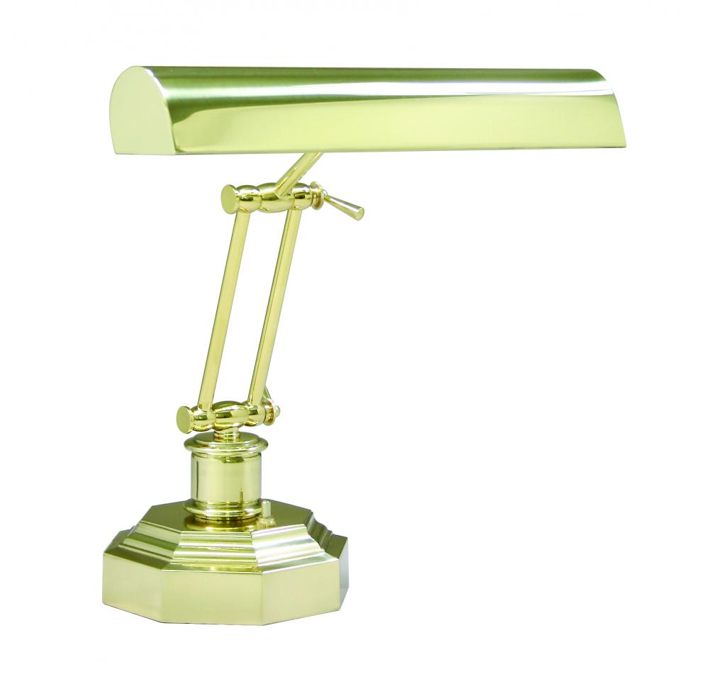 Two Light Polished Brass Desk Lamp