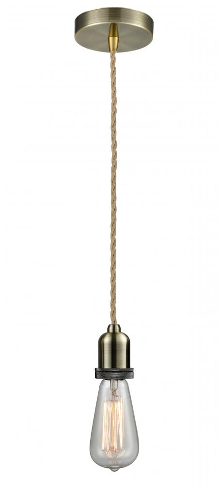 Whitney - 1 Light - 2 inch - Antique Brass - Cord hung - Mini Pendant