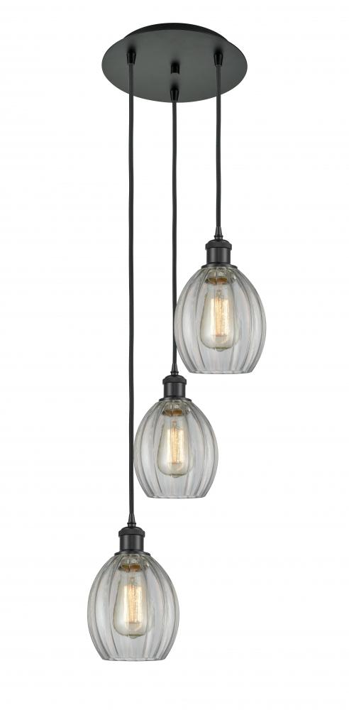 Eaton - 3 Light - 12 inch - Matte Black - Cord Hung - Multi Pendant