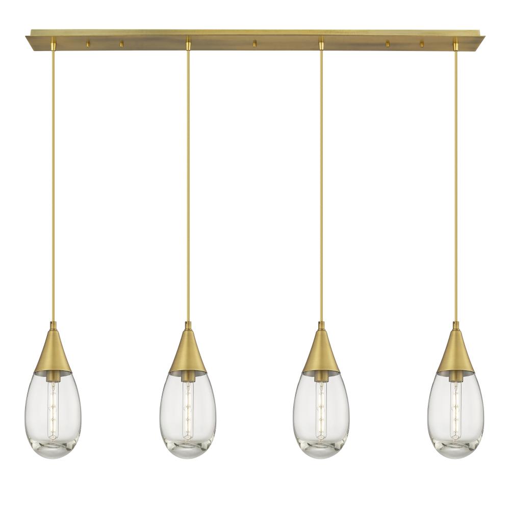 Malone - 4 Light - 50 inch - Brushed Brass - Linear Pendant