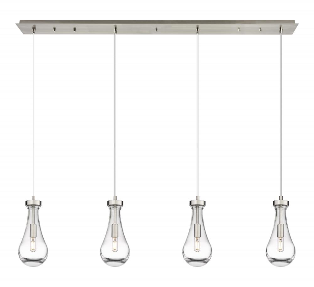 Owego - 4 Light - 49 inch - Brushed Satin Nickel - Linear Pendant