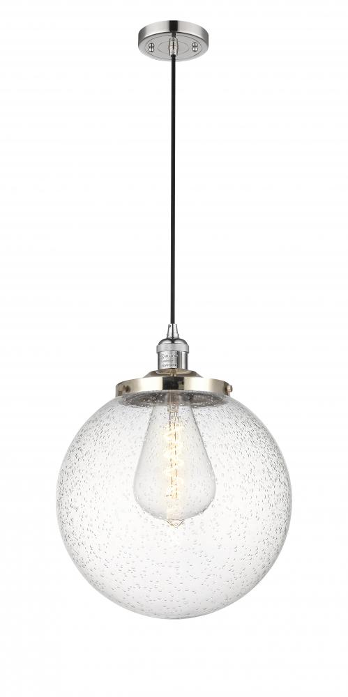 Beacon - 1 Light - 14 inch - Polished Nickel - Cord hung - Mini Pendant