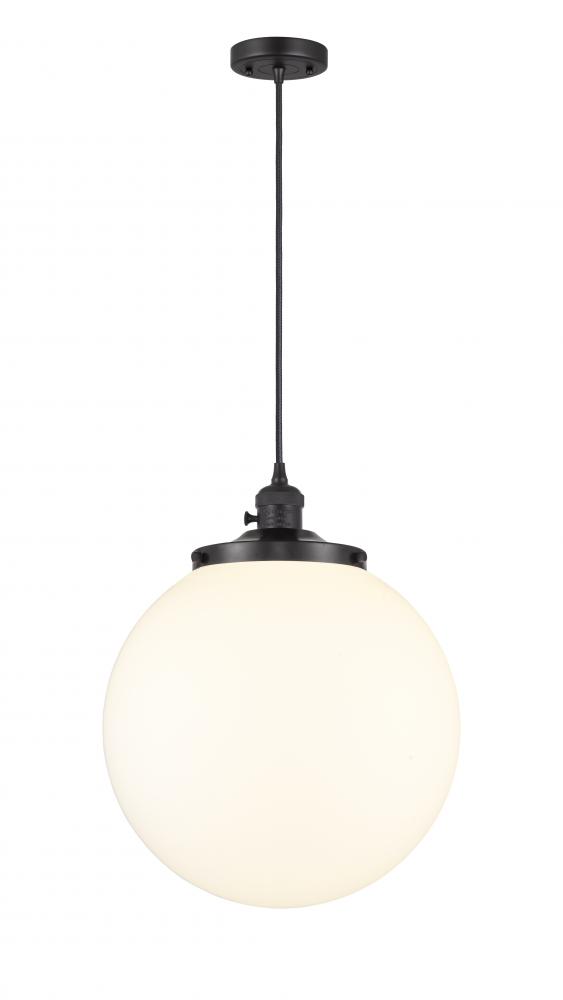 Beacon - 1 Light - 14 inch - Matte Black - Cord hung - Mini Pendant