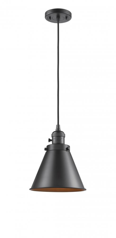 Appalachian - 1 Light - 8 inch - Oil Rubbed Bronze - Cord hung - Mini Pendant