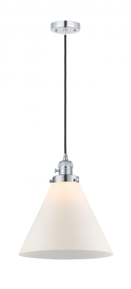 Cone - 1 Light - 12 inch - Polished Chrome - Cord hung - Mini Pendant