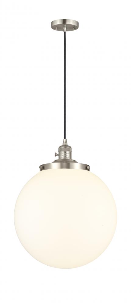 Beacon - 1 Light - 14 inch - Brushed Satin Nickel - Cord hung - Mini Pendant