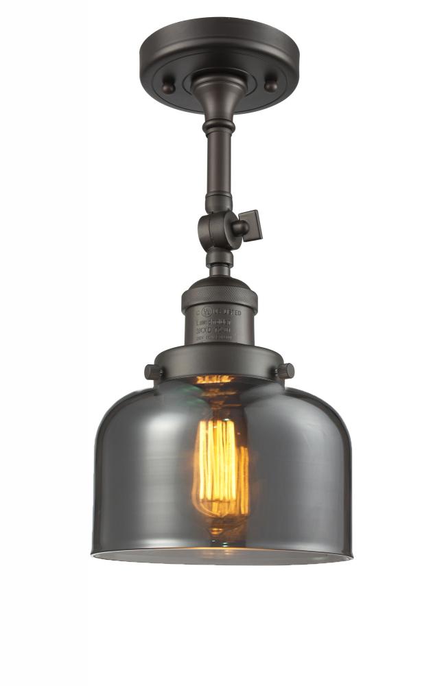 Bell - 1 Light - 8 inch - Oil Rubbed Bronze - Semi-Flush Mount