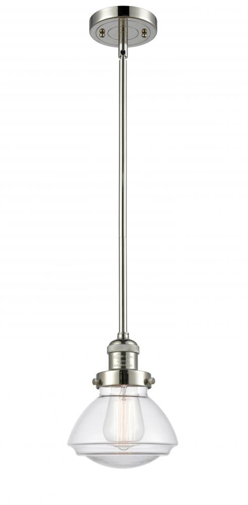 Olean - 1 Light - 7 inch - Polished Nickel - Stem Hung - Mini Pendant