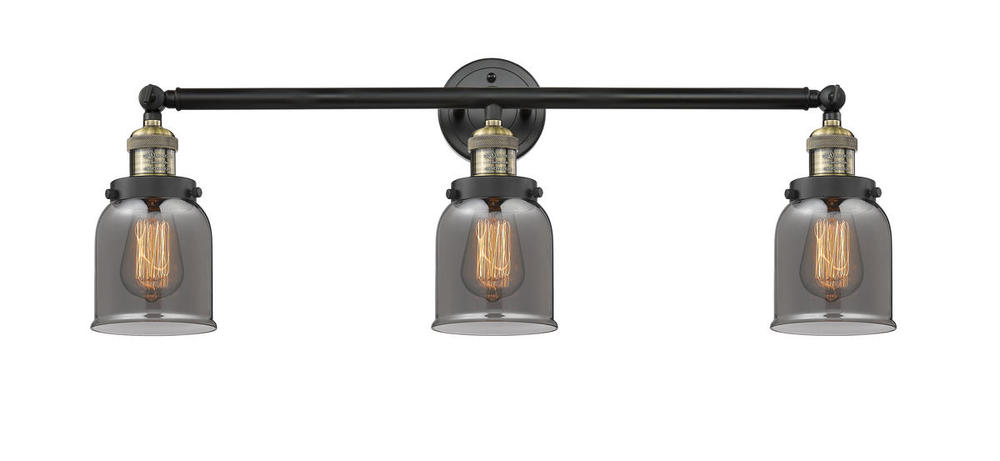 Bell - 3 Light - 30 inch - Black Antique Brass - Bath Vanity Light