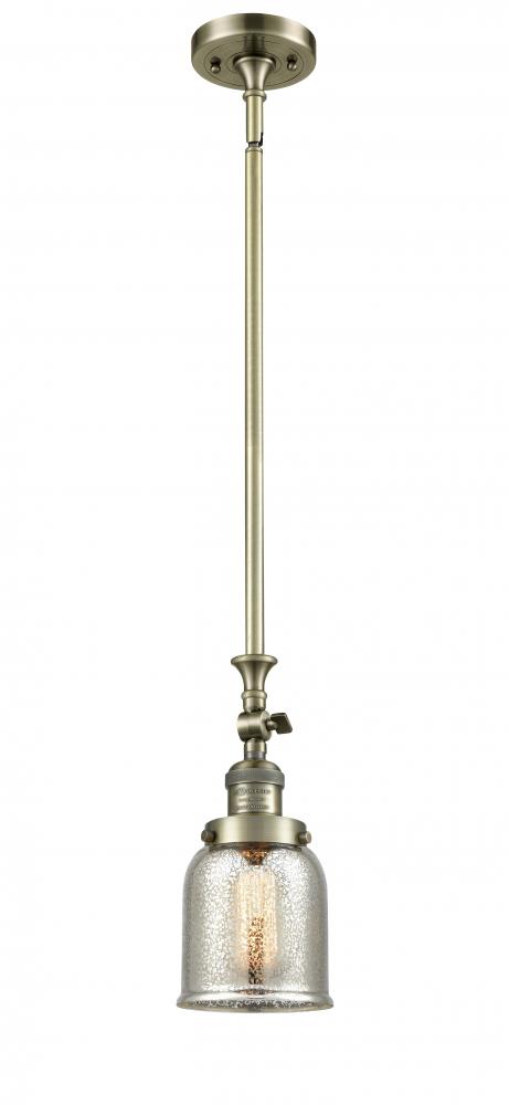 Bell - 1 Light - 5 inch - Antique Brass - Stem Hung - Mini Pendant