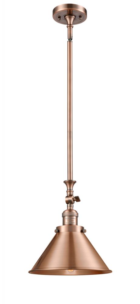 Briarcliff - 1 Light - 10 inch - Antique Copper - Stem Hung - Mini Pendant