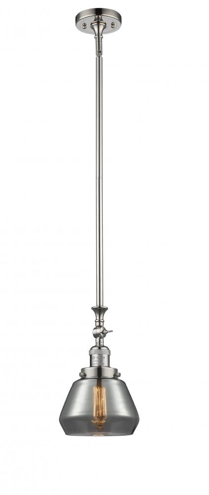 Fulton - 1 Light - 7 inch - Polished Nickel - Stem Hung - Mini Pendant