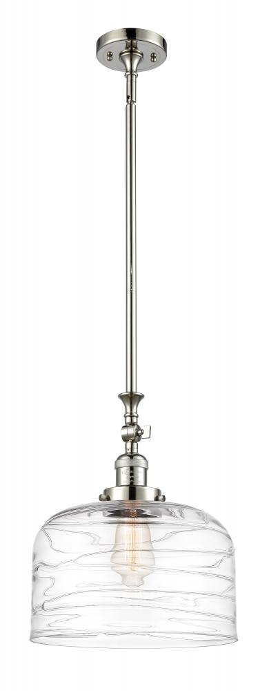 Bell - 1 Light - 12 inch - Polished Nickel - Stem Hung - Mini Pendant