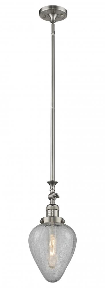 Geneseo - 1 Light - 7 inch - Brushed Satin Nickel - Stem Hung - Mini Pendant