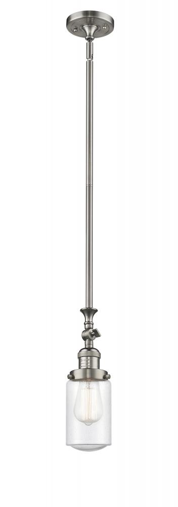 Dover - 1 Light - 5 inch - Brushed Satin Nickel - Stem Hung - Mini Pendant