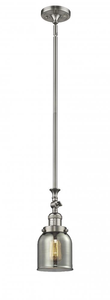 Bell - 1 Light - 5 inch - Brushed Satin Nickel - Stem Hung - Mini Pendant