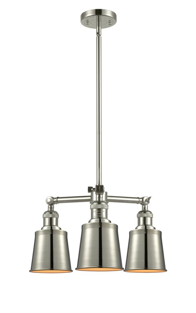 Addison - 3 Light - 19 inch - Polished Nickel - Stem Hung - Chandelier