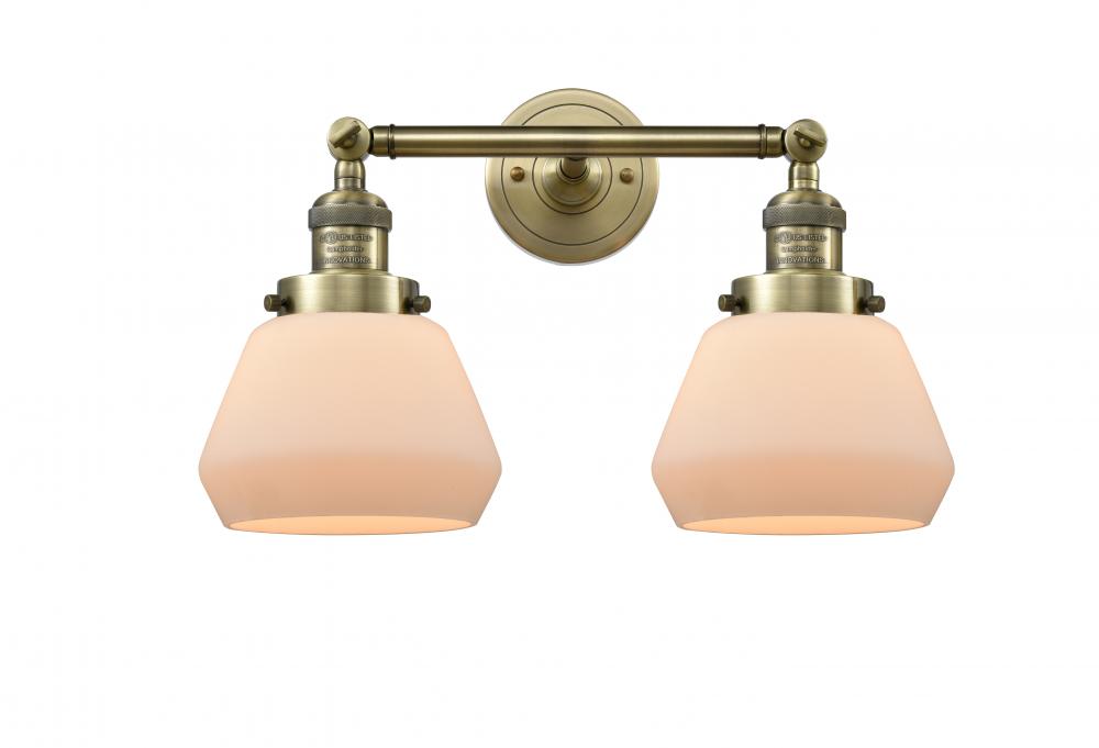 Fulton - 2 Light - 17 inch - Antique Brass - Bath Vanity Light