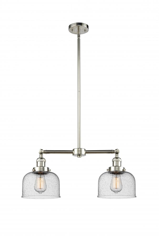 Bell - 2 Light - 21 inch - Polished Nickel - Stem Hung - Island Light