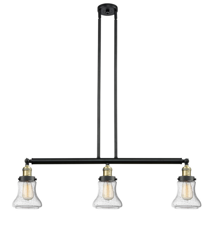 Bellmont - 3 Light - 39 inch - Black Antique Brass - Stem Hung - Island Light