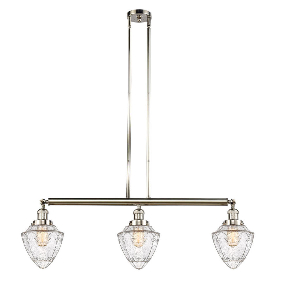 Bullet - 3 Light - 38 inch - Polished Nickel - Stem Hung - Island Light