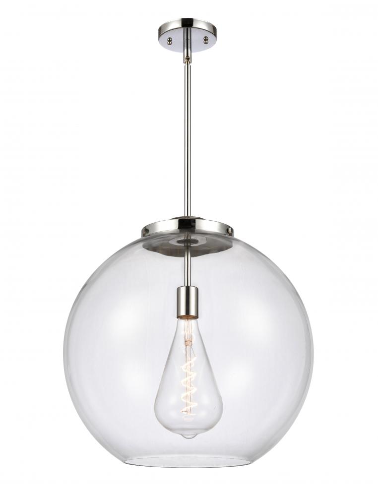 Athens - 1 Light - 18 inch - Polished Chrome - Stem Hung - Pendant