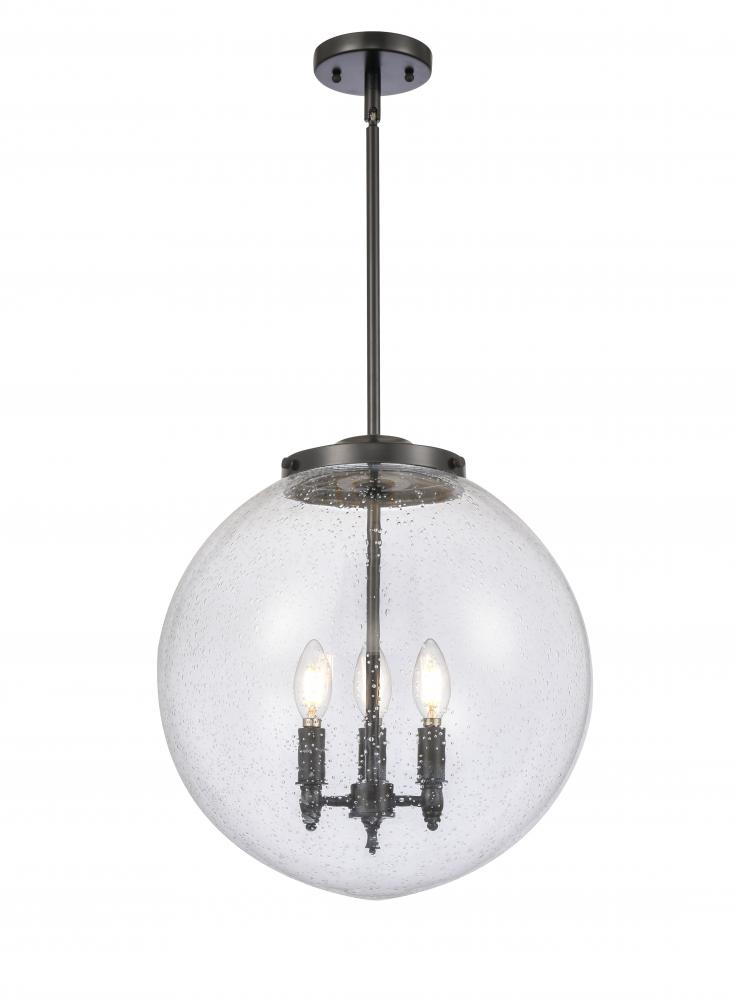 Beacon - 3 Light - 16 inch - Matte Black - Cord hung - Pendant