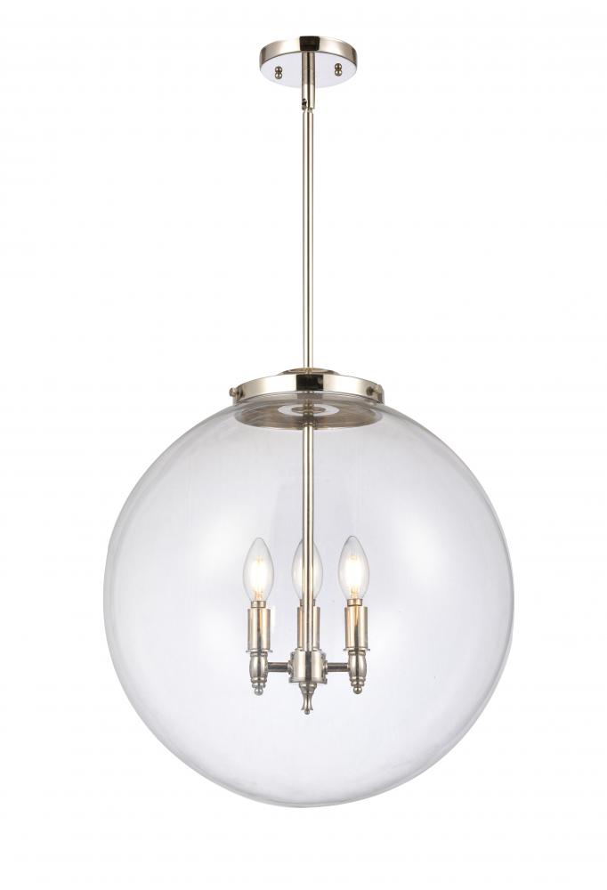 Beacon - 3 Light - 18 inch - Polished Nickel - Cord hung - Pendant