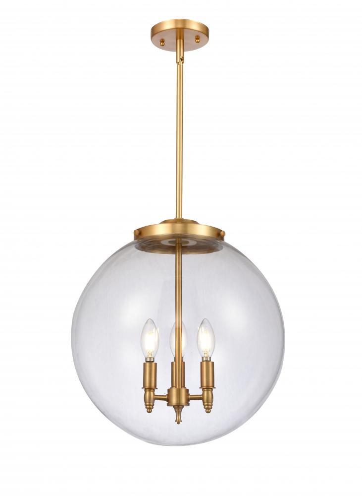 Beacon - 3 Light - 16 inch - Satin Gold - Cord hung - Pendant