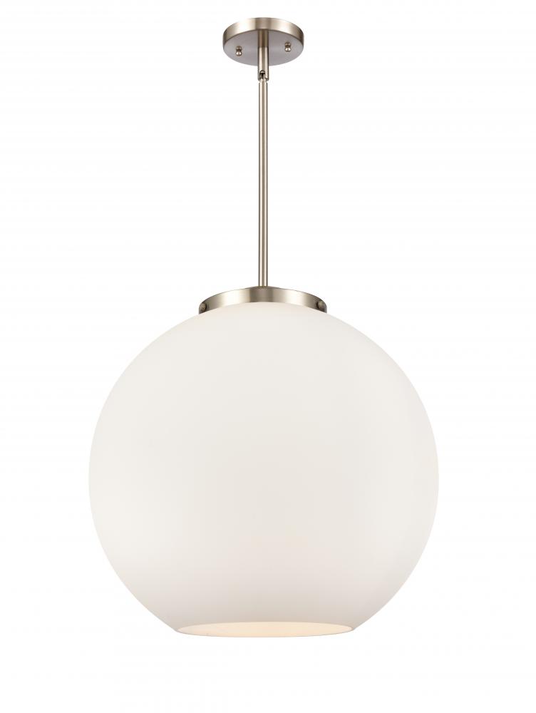 Athens - 3 Light - 18 inch - Brushed Satin Nickel - Cord hung - Pendant