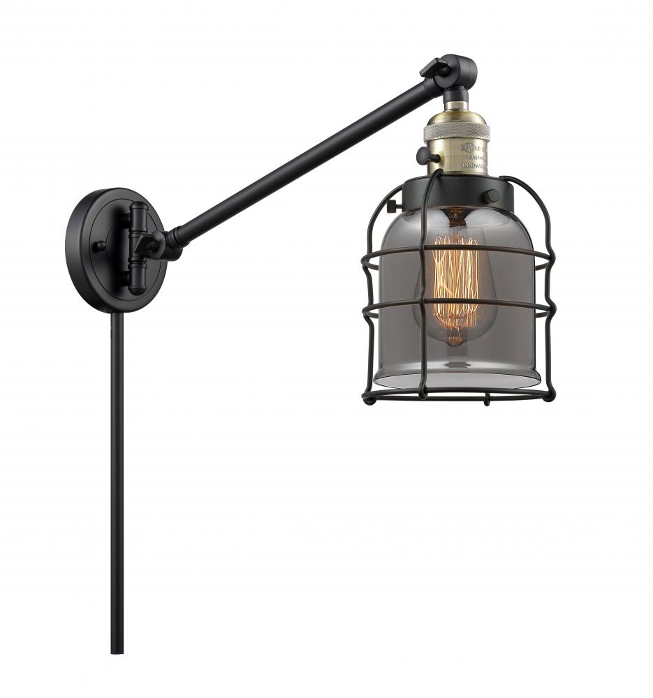 Bell Cage - 1 Light - 8 inch - Black Antique Brass - Swing Arm