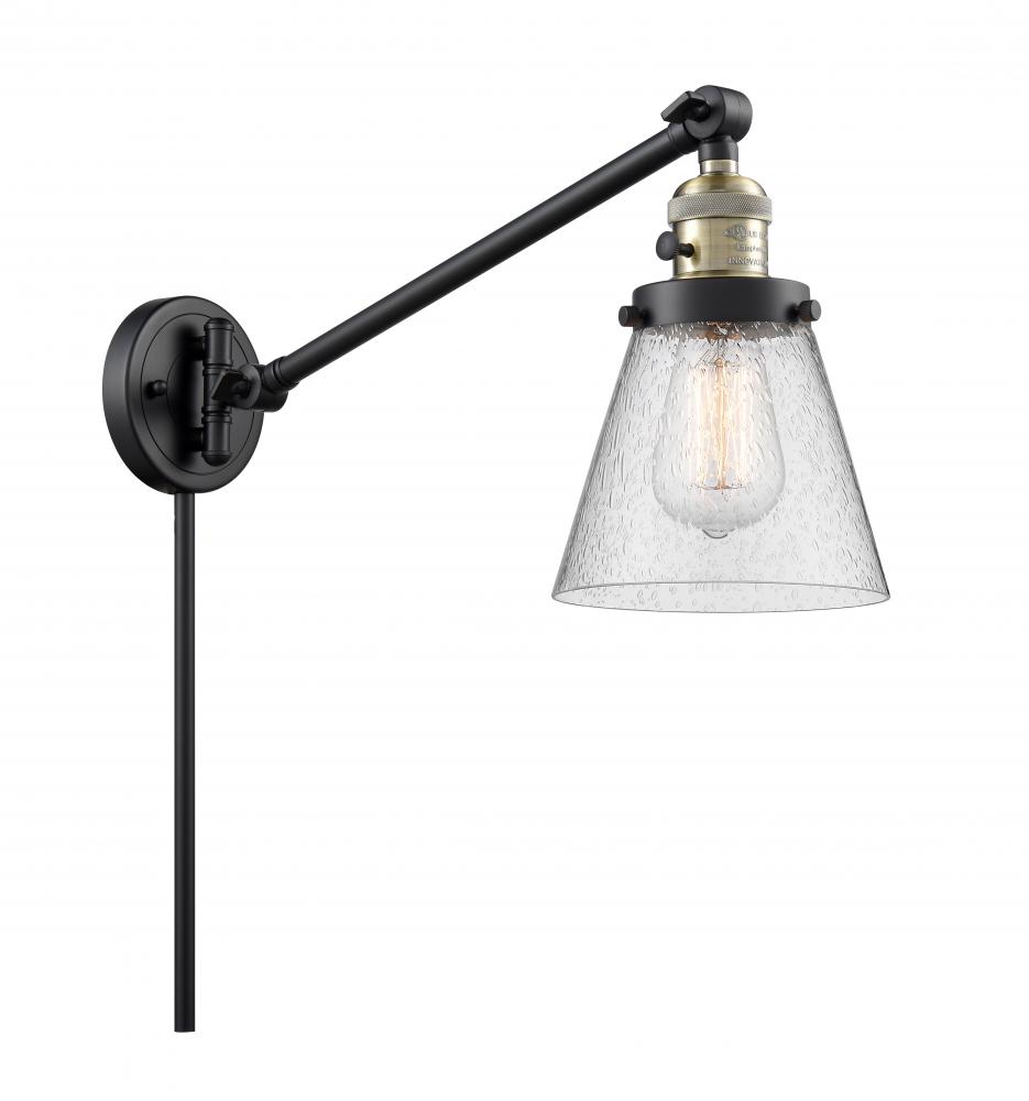 Cone - 1 Light - 8 inch - Black Antique Brass - Swing Arm