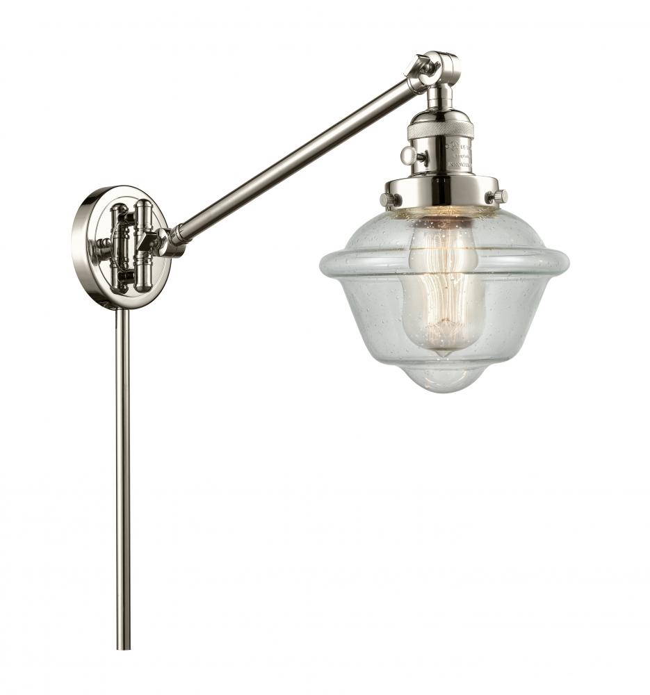 Oxford - 1 Light - 8 inch - Polished Nickel - Swing Arm