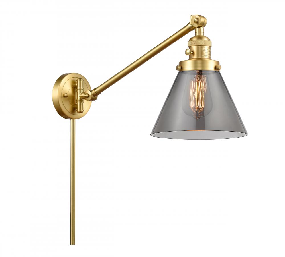 Cone - 1 Light - 8 inch - Satin Gold - Swing Arm