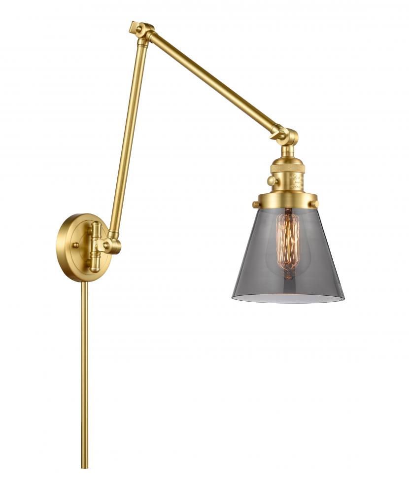 Cone - 1 Light - 8 inch - Satin Gold - Swing Arm