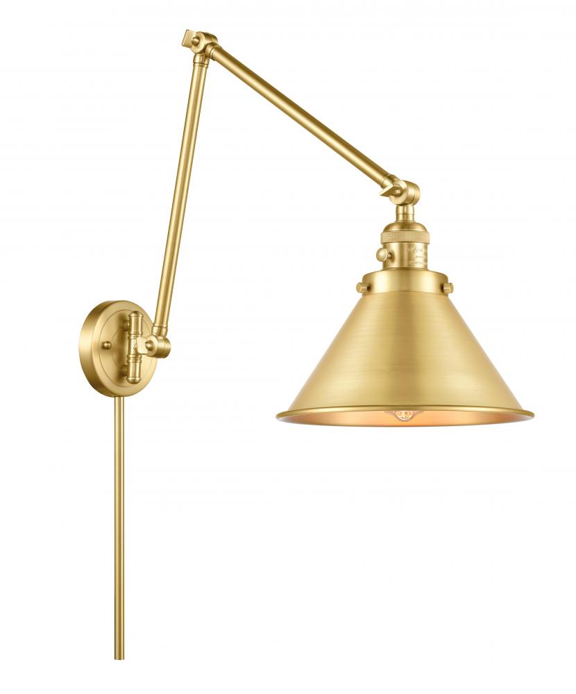 Briarcliff - 1 Light - 10 inch - Satin Gold - Swing Arm