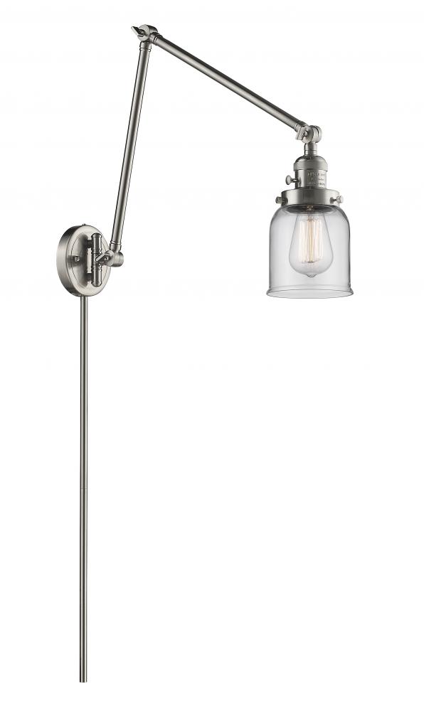 Bell - 1 Light - 8 inch - Brushed Satin Nickel - Swing Arm