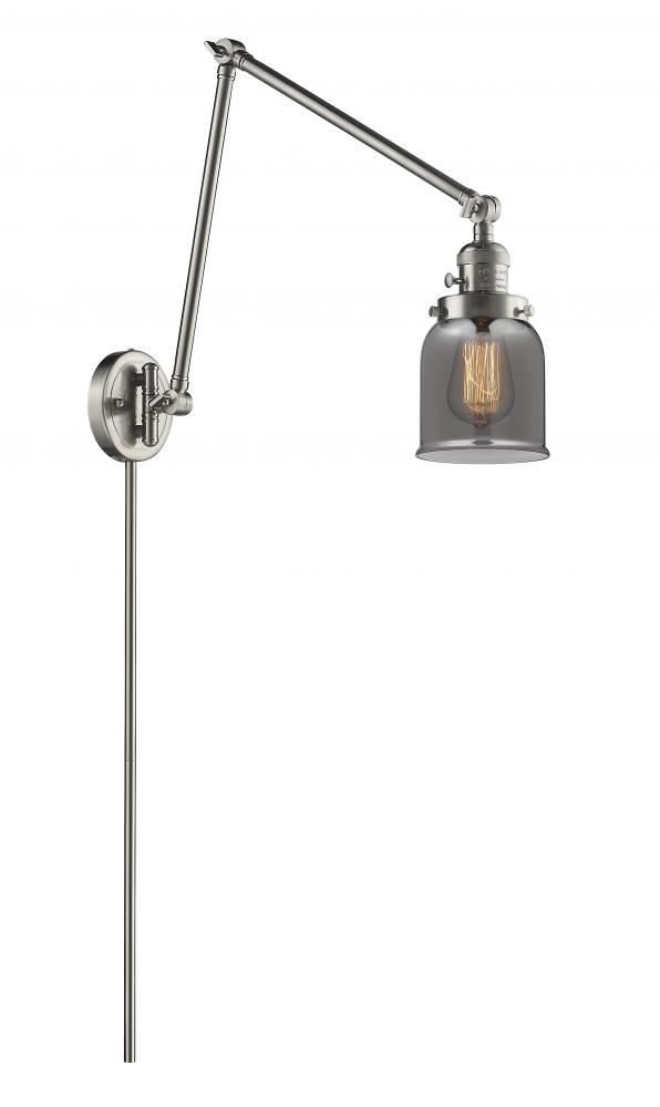 Bell - 1 Light - 8 inch - Brushed Satin Nickel - Swing Arm