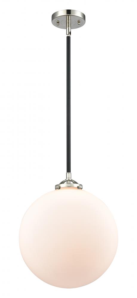 Beacon - 1 Light - 12 inch - Black Polished Nickel - Cord hung - Mini Pendant