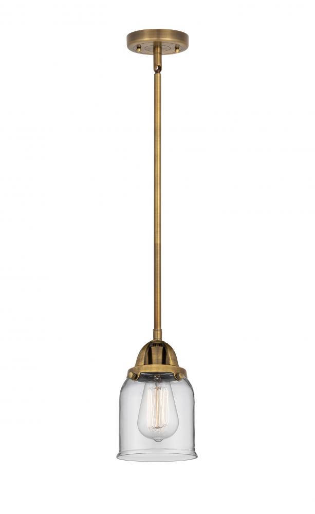 Bell - 1 Light - 5 inch - Brushed Brass - Cord hung - Mini Pendant