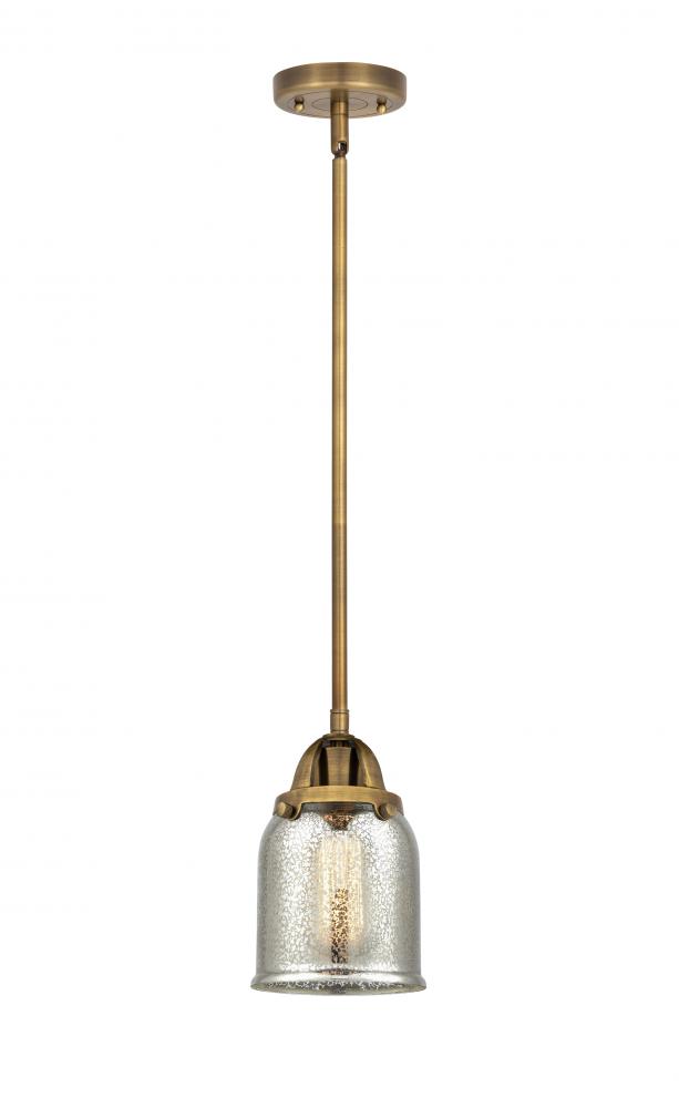 Bell - 1 Light - 5 inch - Brushed Brass - Cord hung - Mini Pendant