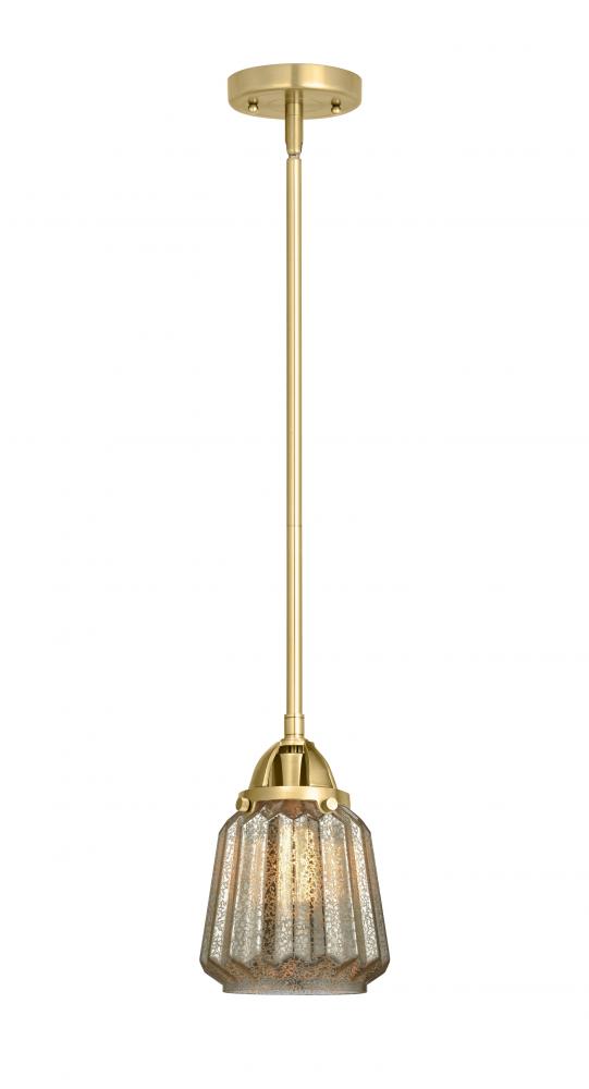 Chatham - 1 Light - 7 inch - Satin Gold - Cord hung - Mini Pendant