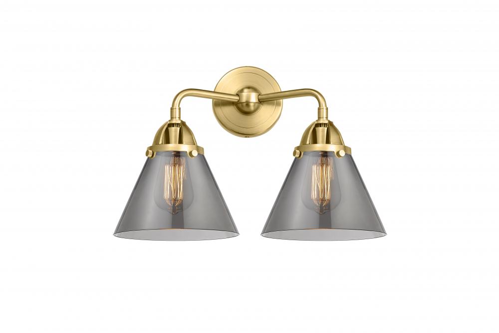 Cone - 2 Light - 16 inch - Satin Gold - Bath Vanity Light