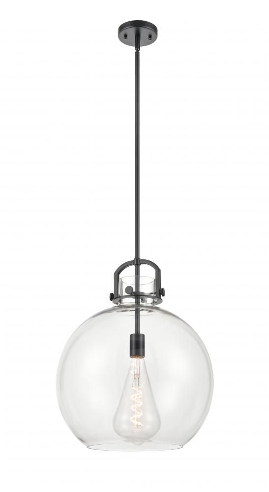 Newton Sphere - 1 Light - 16 inch - Matte Black - Pendant